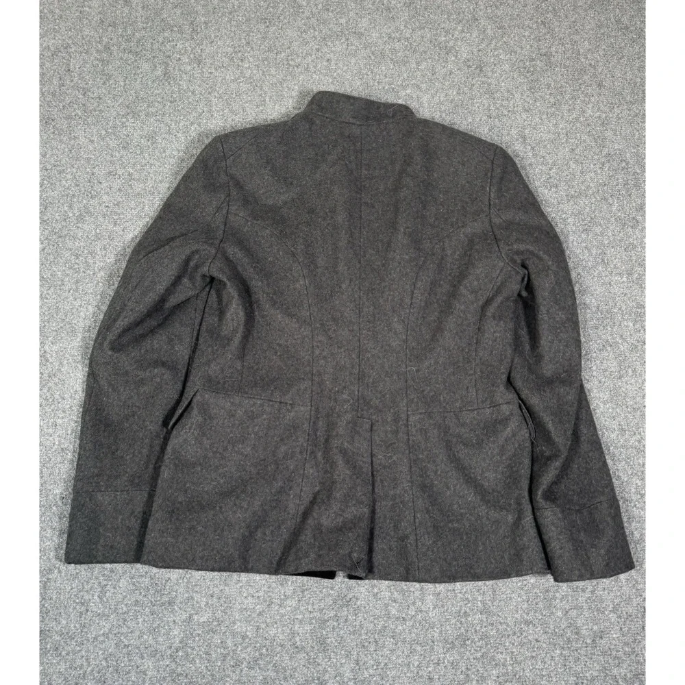 Troy Smith For D Wool Blazer Jacket Mens Medium Gray Military Style - Picture 16 of 16